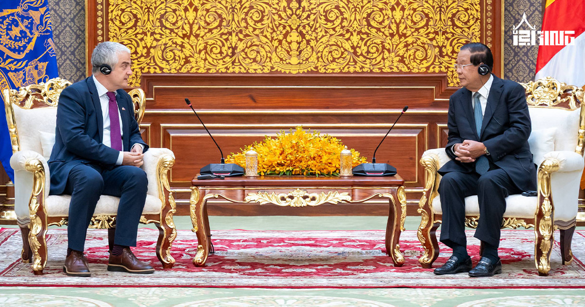 សម្តេចតេជោ ហ៊ុន សែន ប្រមុខរដ្ឋស្តីទី ទទួលជួបសម្តែងការគួរសមជាមួយឯកអគ្គរាជទូតដាណឺម៉ាក